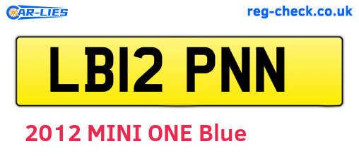 LB12PNN are the vehicle registration plates.