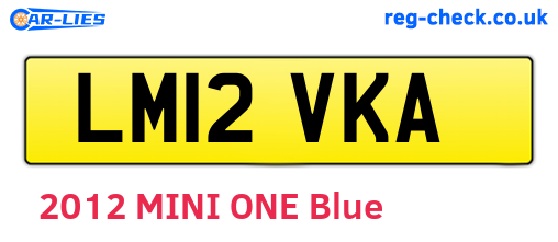 LM12VKA are the vehicle registration plates.