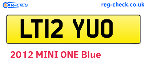 LT12YUO are the vehicle registration plates.