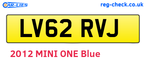 LV62RVJ are the vehicle registration plates.