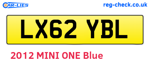 LX62YBL are the vehicle registration plates.