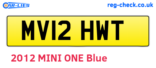 MV12HWT are the vehicle registration plates.