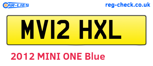 MV12HXL are the vehicle registration plates.