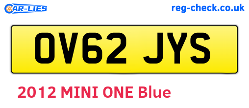 OV62JYS are the vehicle registration plates.