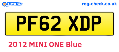 PF62XDP are the vehicle registration plates.