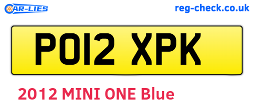 PO12XPK are the vehicle registration plates.