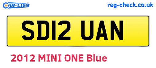 SD12UAN are the vehicle registration plates.
