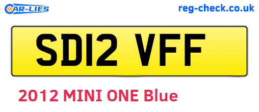 SD12VFF are the vehicle registration plates.