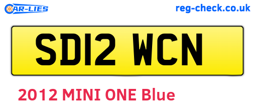 SD12WCN are the vehicle registration plates.