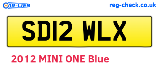 SD12WLX are the vehicle registration plates.