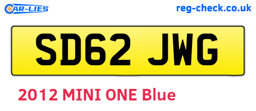 SD62JWG are the vehicle registration plates.