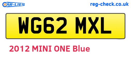 WG62MXL are the vehicle registration plates.