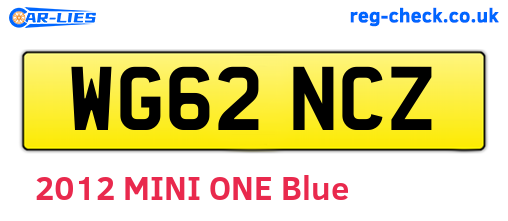 WG62NCZ are the vehicle registration plates.