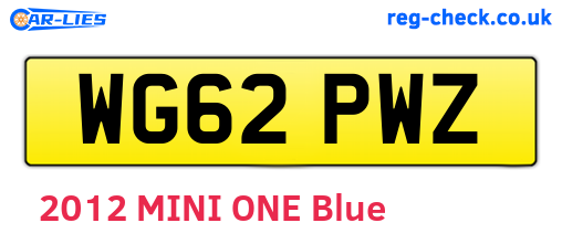 WG62PWZ are the vehicle registration plates.