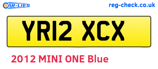 YR12XCX are the vehicle registration plates.