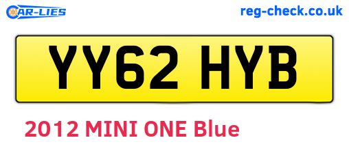 YY62HYB are the vehicle registration plates.