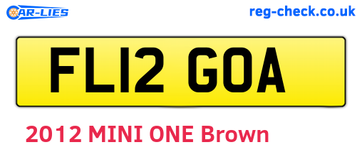 FL12GOA are the vehicle registration plates.