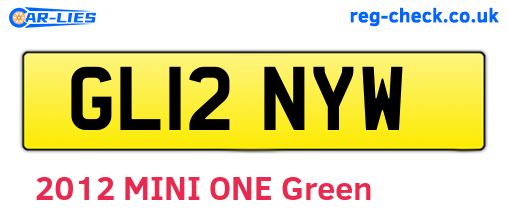 GL12NYW are the vehicle registration plates.