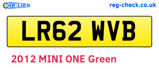 LR62WVB are the vehicle registration plates.