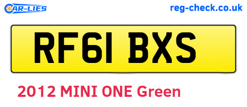 RF61BXS are the vehicle registration plates.