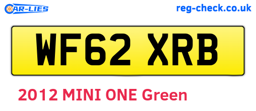 WF62XRB are the vehicle registration plates.
