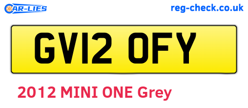 GV12OFY are the vehicle registration plates.