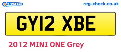 GY12XBE are the vehicle registration plates.