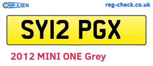 SY12PGX are the vehicle registration plates.