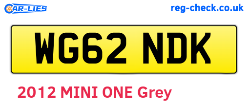WG62NDK are the vehicle registration plates.