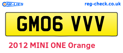 GM06VVV are the vehicle registration plates.