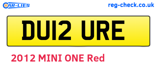 DU12URE are the vehicle registration plates.