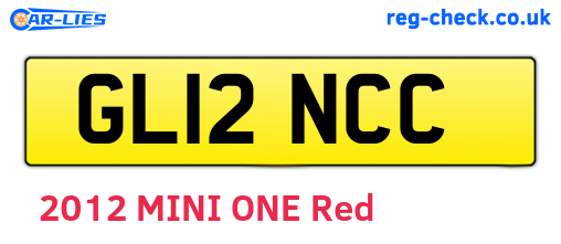 GL12NCC are the vehicle registration plates.