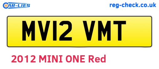 MV12VMT are the vehicle registration plates.