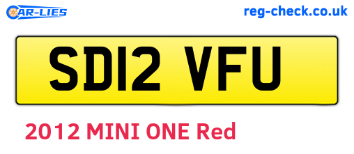 SD12VFU are the vehicle registration plates.