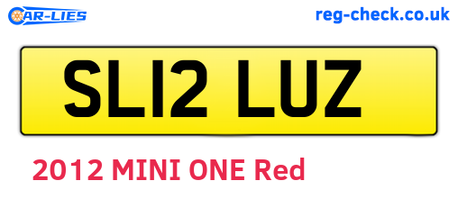 SL12LUZ are the vehicle registration plates.
