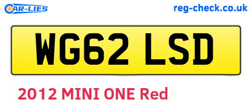 WG62LSD are the vehicle registration plates.