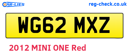 WG62MXZ are the vehicle registration plates.