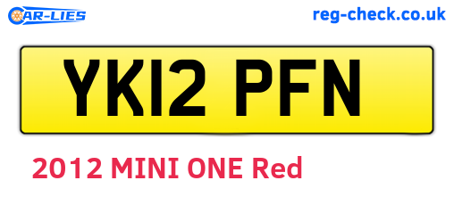 YK12PFN are the vehicle registration plates.