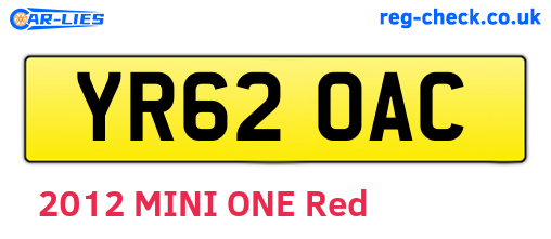 YR62OAC are the vehicle registration plates.