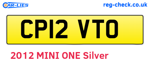 CP12VTO are the vehicle registration plates.