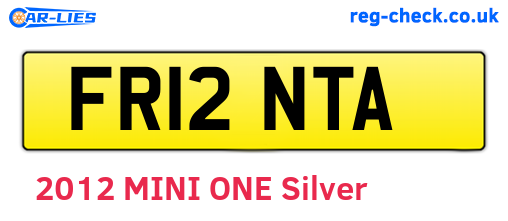 FR12NTA are the vehicle registration plates.