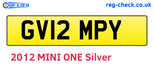 GV12MPY are the vehicle registration plates.
