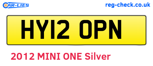 HY12OPN are the vehicle registration plates.