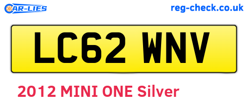 LC62WNV are the vehicle registration plates.