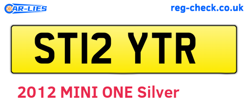 ST12YTR are the vehicle registration plates.
