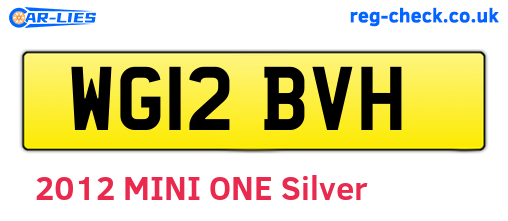 WG12BVH are the vehicle registration plates.