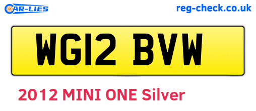 WG12BVW are the vehicle registration plates.