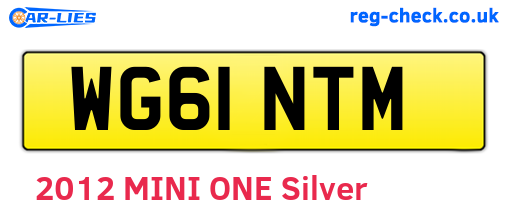 WG61NTM are the vehicle registration plates.