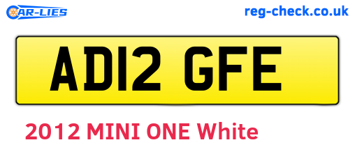 AD12GFE are the vehicle registration plates.