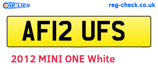 AF12UFS are the vehicle registration plates.